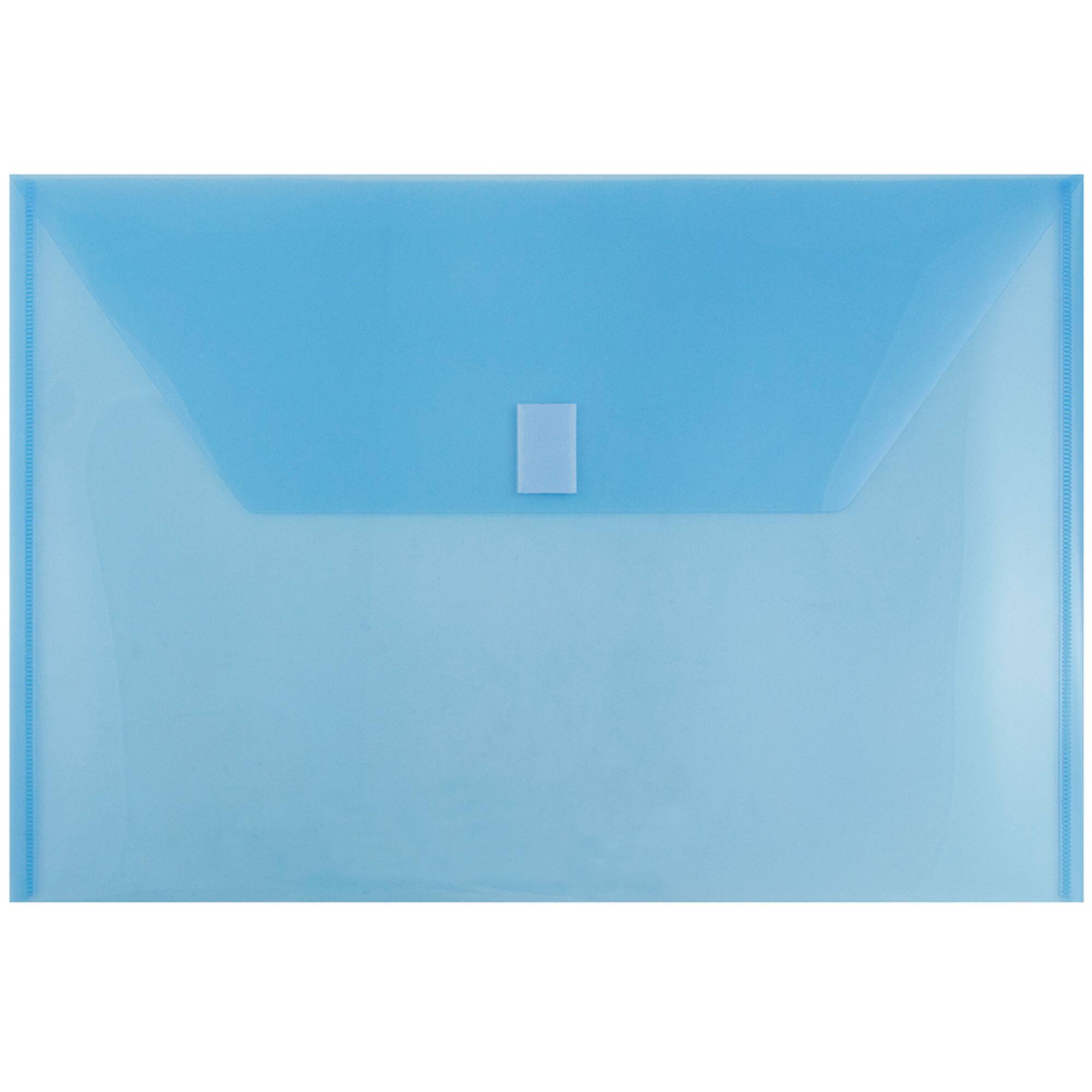 JAM Paper 9.75" x 14.5" Plastic Hook & Loop Closure Envelopes